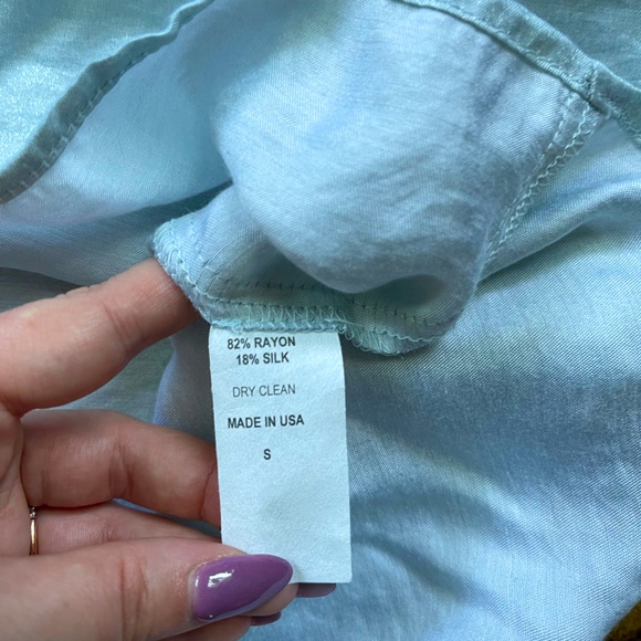 NWT Jen’s Pirate Booty SZ S Silver Blue Blouse! - Picture 9 of 10